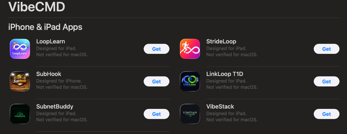 VibeCMD on the App Store &mdash; 6 apps