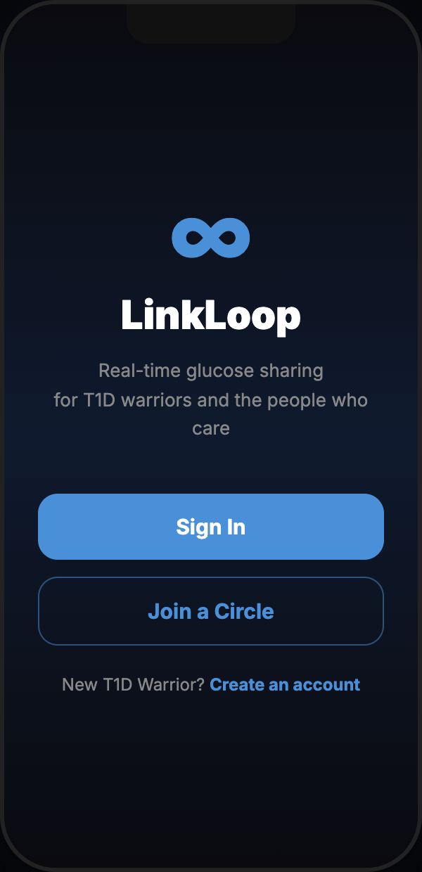 LinkLoop Welcome Onboarding — choose Warrior or Care Circle role